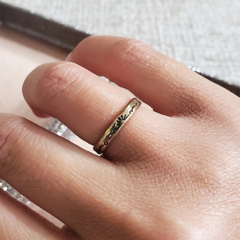 American West Brass Sunrise Ring - Picture 1 of 6